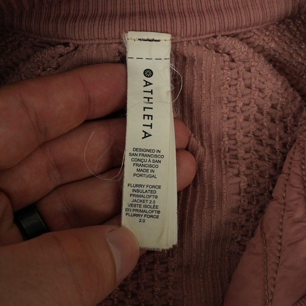 Athleta Flurry Force Insulated Jacket 2.0 Women S Mauve Pink Quilted Primaloft - Picture 4 of 9